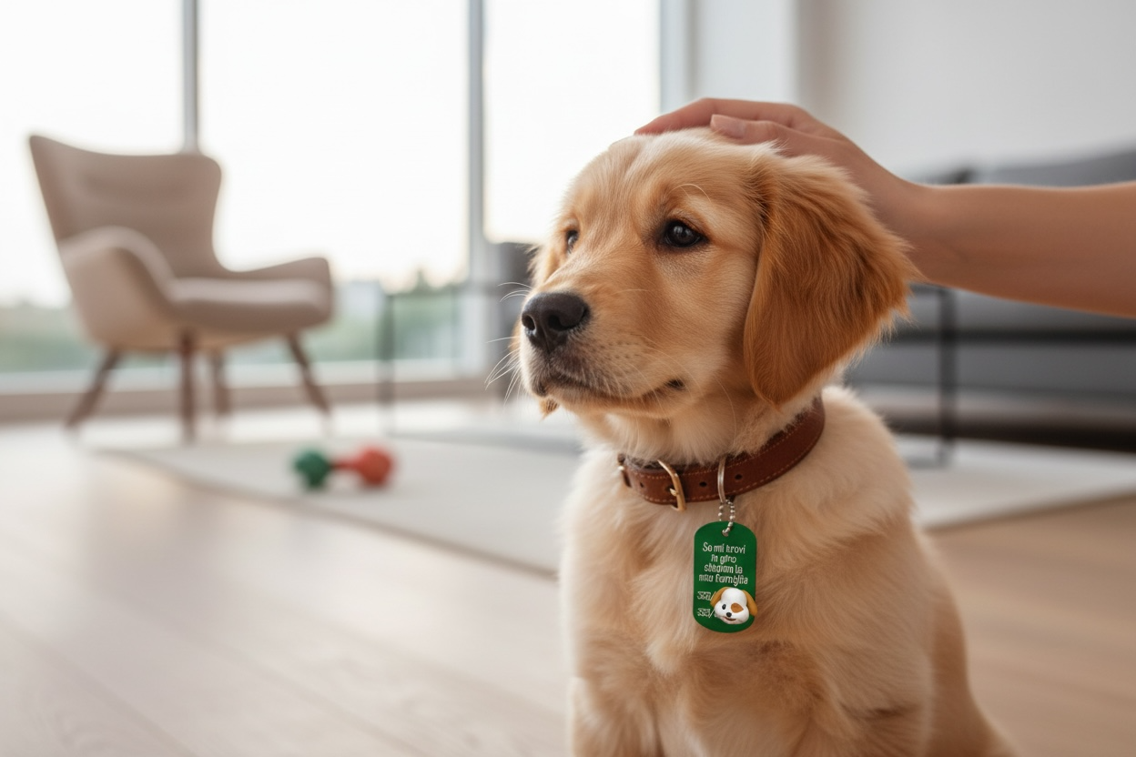 Targhetta golden retriever personalizzata