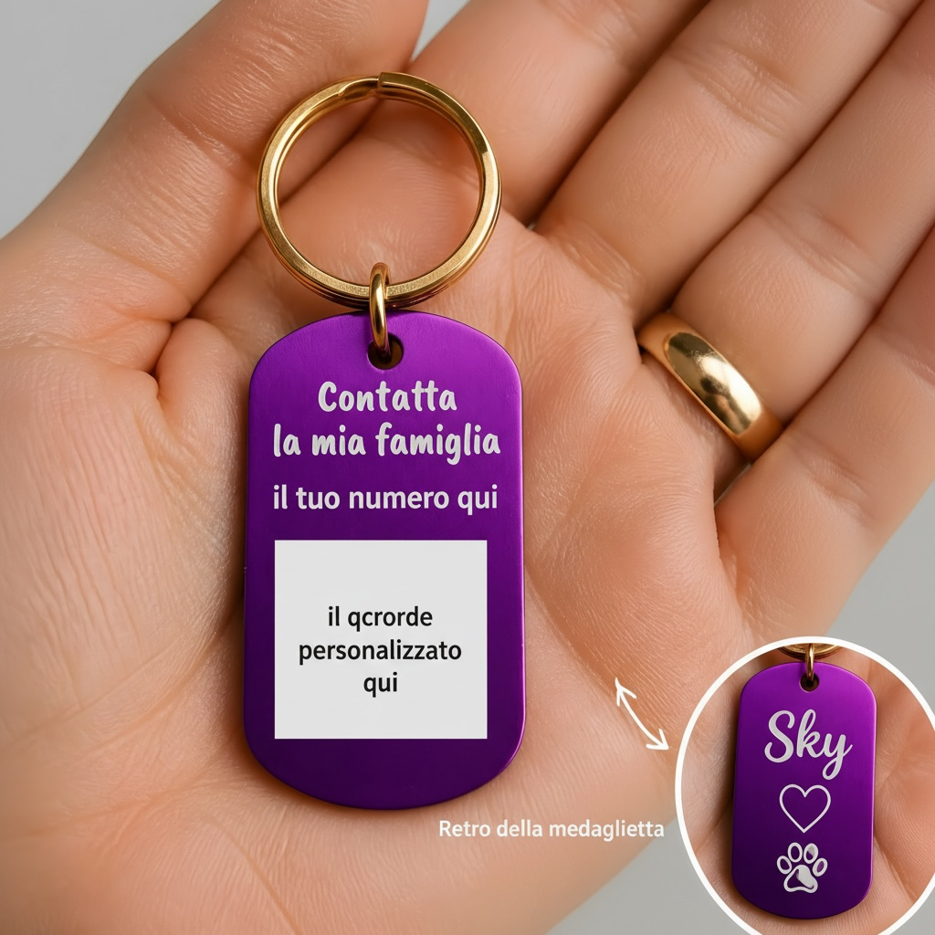 Targhetta cane qrcode whatsapp